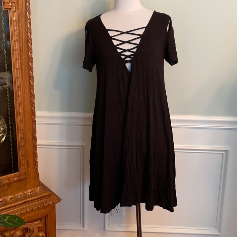 Black T-shirt dress